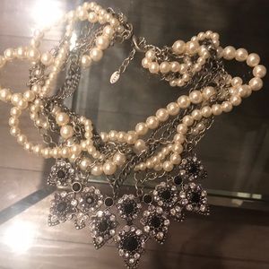 Pearl and crystal necklace from Zara